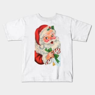 Retro Vintage Pink Santa Claus Kids T-Shirt